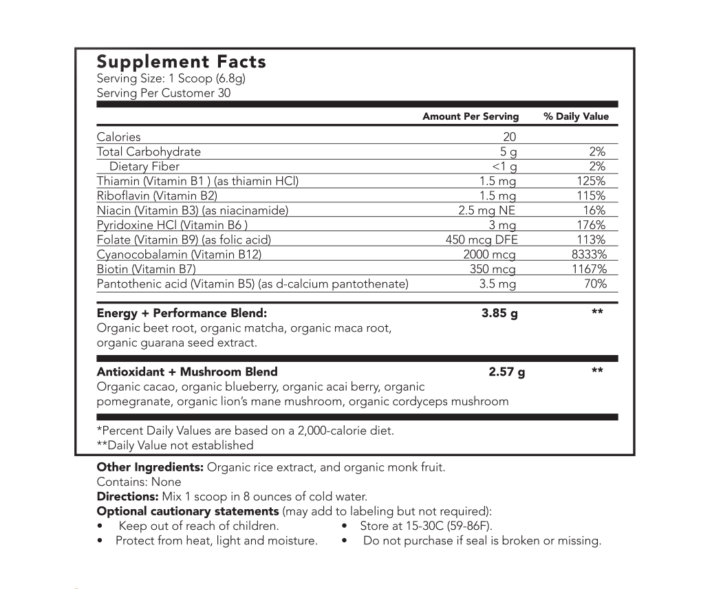 supplement facts