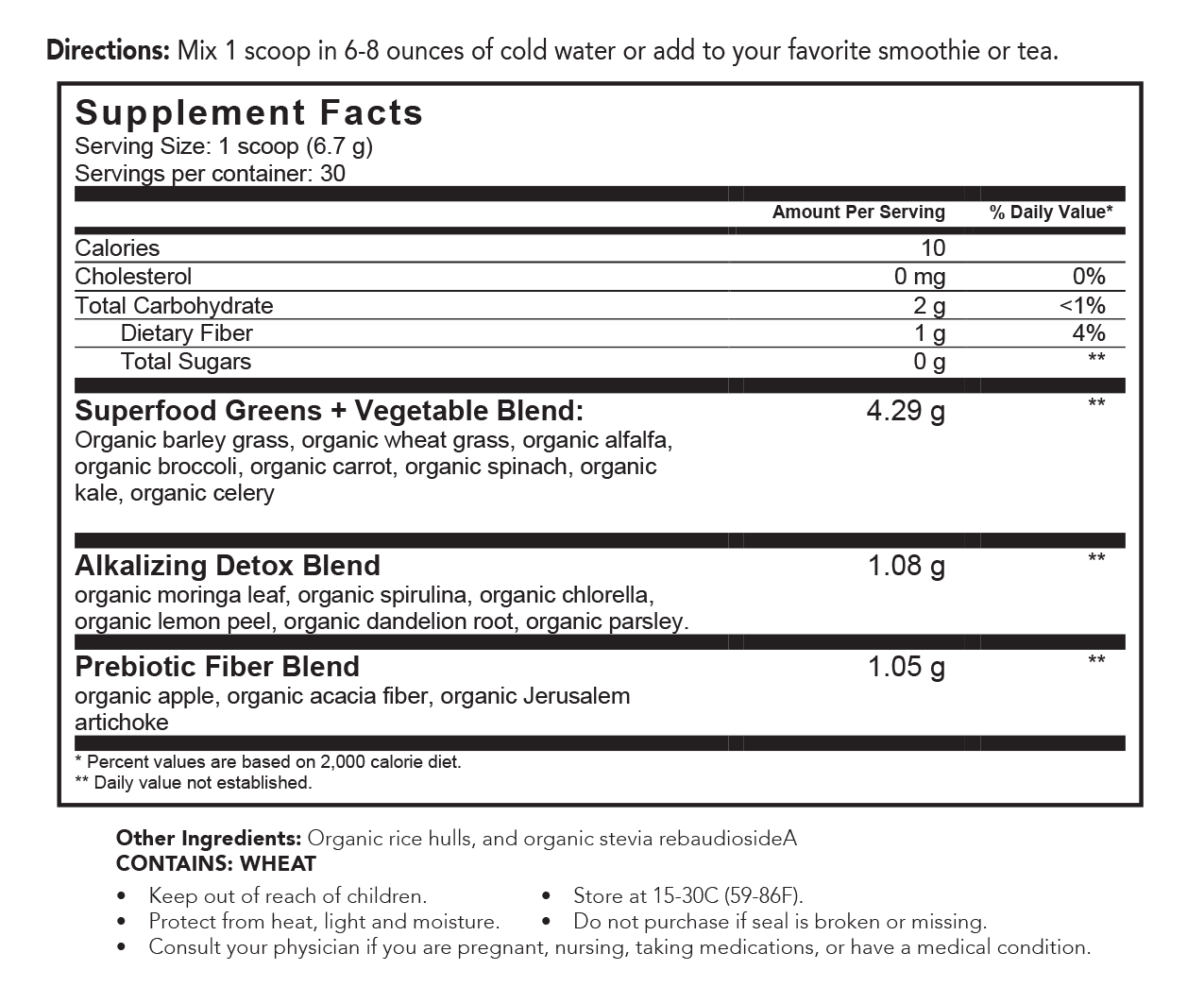 supplement fact